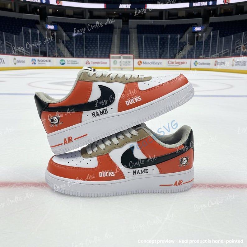 Personalized Hand-Painted Anaheim Hockey Air Force 1