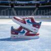 Personalized Hand-Painted Colorado Hockey Air Force 1, Custom Avalanche Hockey Fan AF1 Sneaker, Adult /Toddler Kids