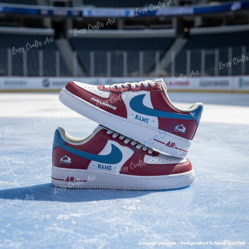 Personalized Hand-Painted Colorado Hockey Air Force 1