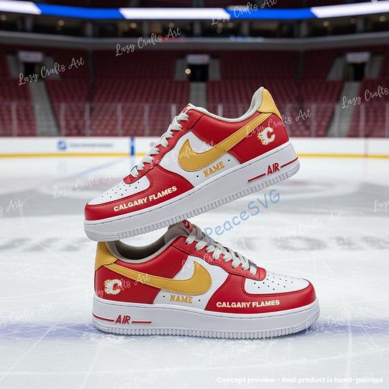 Personalized Custom Calgary Hockey Air Force 1