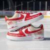 Personalized Custom Red Wings Hockey Air Force 1, Hand-Painted Detroit Hockey Fan AF1 Sneaker, Adult /Toddler Kids