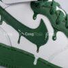Custom Hand-Painted Green Drip Air Force 1 Mid Sneakers: Personalized AF1 Sneakers - Image 2