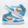 Custom Hand-Painted Air Force 1 Mid Ice Cream Sneakers: Personalized AF1 Sneakers
