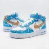 Custom Hand-Painted Air Force 1 Mid Ice Cream Sneakers: Personalized AF1 Sneakers - Image 2
