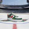 Personalized Custom Minnesota Hockey Air Force 1, Hand-Painted Wild Hockey Fan AF1 Sneaker, Adult /Toddler Kids - Image 3