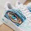 Custom Mystic Eye Art Air Force 1 – Hand-Painted Artistic AF1 Sneakers, Unique Art Streetwear - Image 3