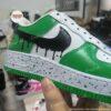 Custom Black Drip Air Force 1: Hand-Painted Green Splatter AF1 Sneakers - Image 3