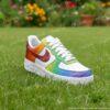 Autism Awareness Custom Air Force 1 Shoes, Hand Painted AF1 Rainbow Puzzle Sneakers, Support Autism Gift for Adults & Kids - Image 2