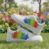 Autism Awareness Custom Air Force 1 Shoes, Hand Painted AF1 Rainbow Puzzle Sneakers