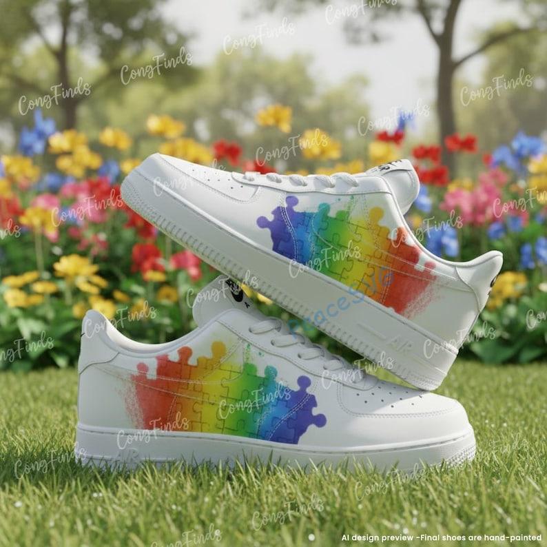 Autism Awareness Custom Air Force 1 Shoes