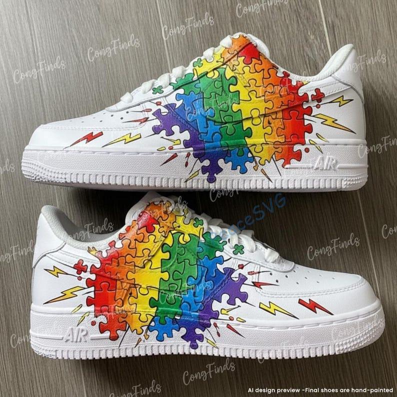 Autism Awareness Custom Air Force 1 Shoes