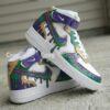 Mardi Gras Custom Air Force 1 Mid Sneakers: Hand-Painted Drip AF1 Shoes - Image 2