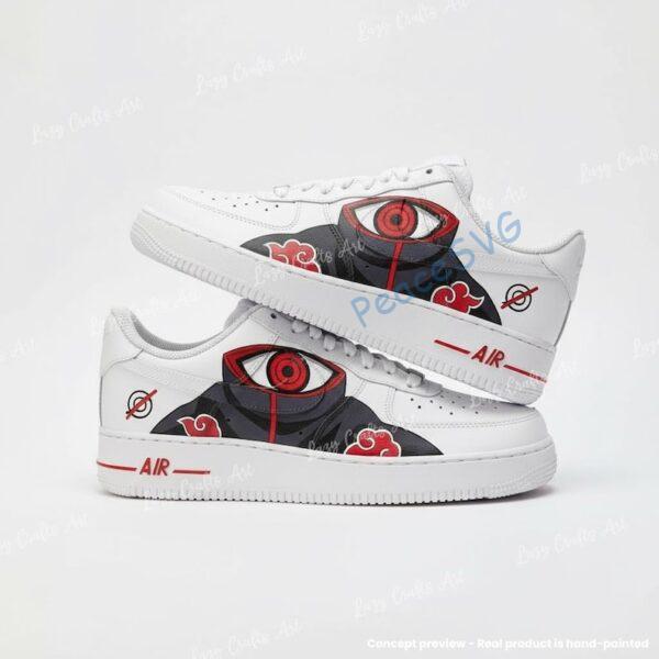 Custom Anime Eye AF1 – Hand-Painted Dark Manga Air Force 1 Sneakers