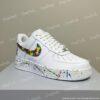 Custom Autism Awareness Air Force 1 Shoes, Autism Ribbon AF1 Sneakers, Hand-Painted Splatter AF1 - Image 2