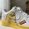 Custom Air Force 1 Shoes, Cute Egg Character Hand Painted AF1 Low, Yellow Cartoon Sneakers, Kawaii Food Art Shoes - Image 2