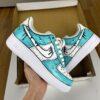 Custom Blue Drip Air Force 1 Sneakers: Hand-Painted Cartoon AF1 Shoes - Image 2