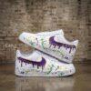 Hand-Painted Mardi Gras Drip Air Force 1 Sneakers