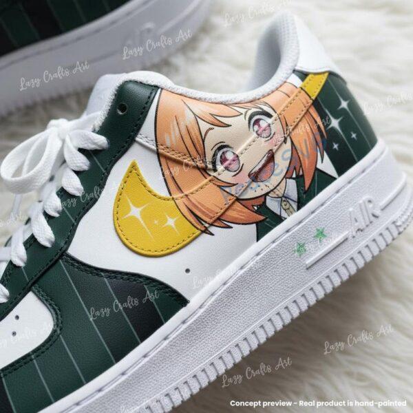 Alternative view of Hand Painted Anime Air Force 1 Shoes, Custom Chibi Sneakers