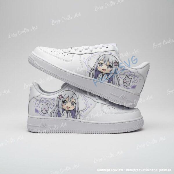 Hand Painted Anime Girl Air Force 1 Sneakers, Custom Chibi Kawaii Shoes