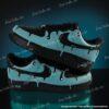 Custom Drip Light Blue Black Air Force 1 Sneakers, Custom Blue AF1 Shoes