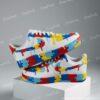 Custom Hand-Painted Air Force 1 Drip Sneakers, Personalized Puzzle AF1 Shoes - Image 2