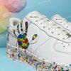 Custom Hand-painted Air Force 1 Splatter Sneakers: Personalized Autism AF1 Shoes - Image 3