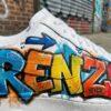 Personalized Graffiti Air Force 1 Sneakers: Custom Hand-painted Name AF1 Shoes - Image 3