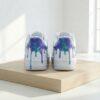 Custom Drip Cartoon Air Force 1 Sneakers, Hand Painted Blue Purple Drip AF1 Shoes - Image 5