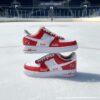 Personalized Hand-Painted New Jersey Hockey Air Force 1, Custom Devils Hockey Fan AF1 Sneaker, Adult /Toddler Kids