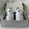 Shamrock Custom Air Force 1 – Green Clover AF1 Sneakers, Hand-Painted Irish Style Minimal Shoes, Lucky Green Streetwear - Image 4
