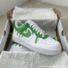 Custom Hand Painted Green Drip Air Force 1 Sneakers, Personalized AF1 Shoes - Image 2