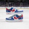 Personalized Hand-Painted New York Hockey Air Force 1, Custom Rangers Hockey Fan AF1 Sneaker, Adult /Toddler Kids