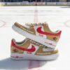 Personalized Hand-Painted Ottawa Hockey Air Force 1, Custom Senators Hockey Fan AF1 Sneaker, Adult /Toddler Kids