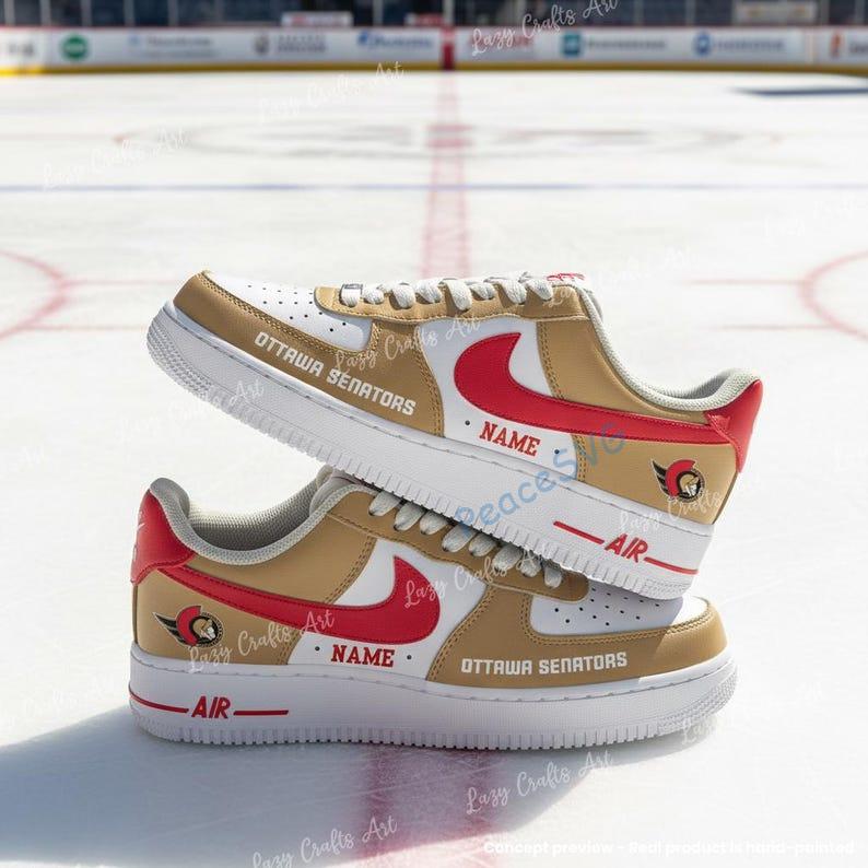 Personalized Hand-Painted Ottawa Hockey Air Force 1