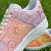 Custom Cartoon Air Force 1 Shoes, Hand Painted Bear and Pig AF1 Sneakers - Image 4