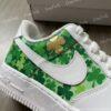 Custom Lucky Green Air Force 1 Sneakers: Hand-Painted Shamrock AF1 Shoes - Image 2