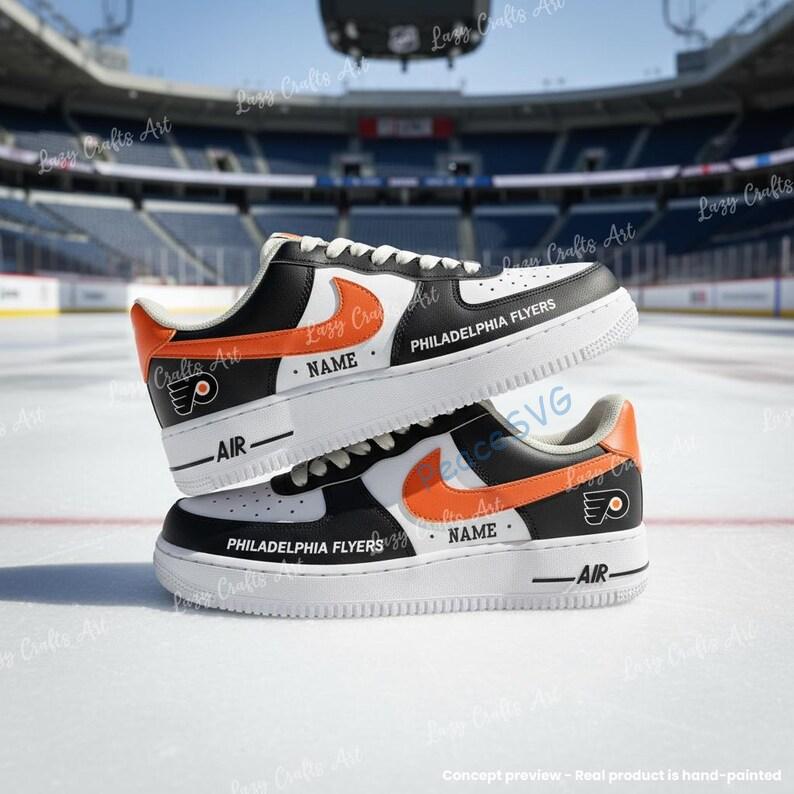 Personalized Hand-Painted Philadelphia Flyers Hockey Air Force 1 Sneaker
