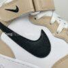 Custom Hand-painted Beige Air force 1 Mid – Personalize Neutral Tone AF1 Sneakers - Image 3