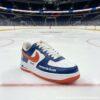 Personalized Custom Edmonton Hockey Air Force 1, Hand-Painted Oilers Hockey Fan AF1 Sneaker, Adult /Toddler Kids - Image 3