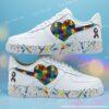 Custom Hand-painted Splatter Air Force 1 Sneakers: Personalized Autism AF1 Shoes - Image 2