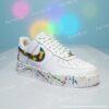 Custom Air Force 1 Splatter Sneakers: Personalized Hand-painted Autism AF1 Shoes - Image 3