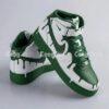 Custom Hand-Painted Green Drip Air Force 1 Mid Sneakers: Personalized AF1 Sneakers - Image 3