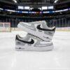 Personalized Custom Los Angeles Hockey Air Force 1, Hand-Painted Kings Hockey Fan AF1 Sneaker, Adult /Toddler Kids