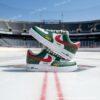 Personalized Custom Minnesota Hockey Air Force 1, Hand-Painted Wild Hockey Fan AF1 Sneaker, Adult /Toddler Kids
