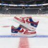 Personalized Custom Montreal Hockey Air Force 1, Hand-Painted Canadiens Hockey Fan AF1 Sneaker, Adult /Toddler Kids