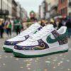 Mardi Gras Custom Air Force 1: Hand-Painted Carnival AF1 Sneakers - Image 2
