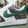 Mardi Gras Custom Air Force 1: Hand-Painted Carnival AF1 Sneakers - Image 3