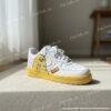 Custom Air Force 1 Shoes, Cute Egg Character Hand Painted AF1 Low, Yellow Cartoon Sneakers, Kawaii Food Art Shoes - Image 3
