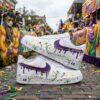 Hand-Painted Mardi Gras Drip Air Force 1 Sneakers - Image 3