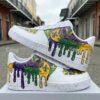 Mardi Gras Custom Air Force 1 Sneakers, Hand-Painted Drip AF1 Shoes